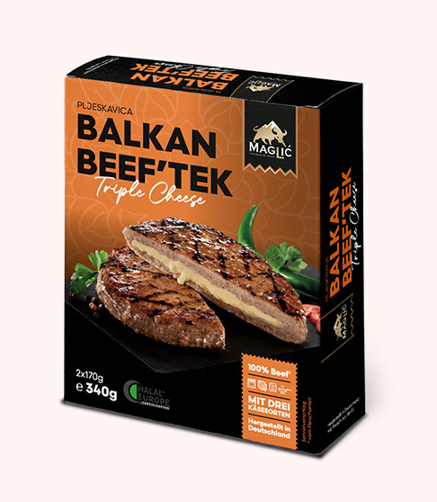 Pljeskavica mit Käse gefüllt